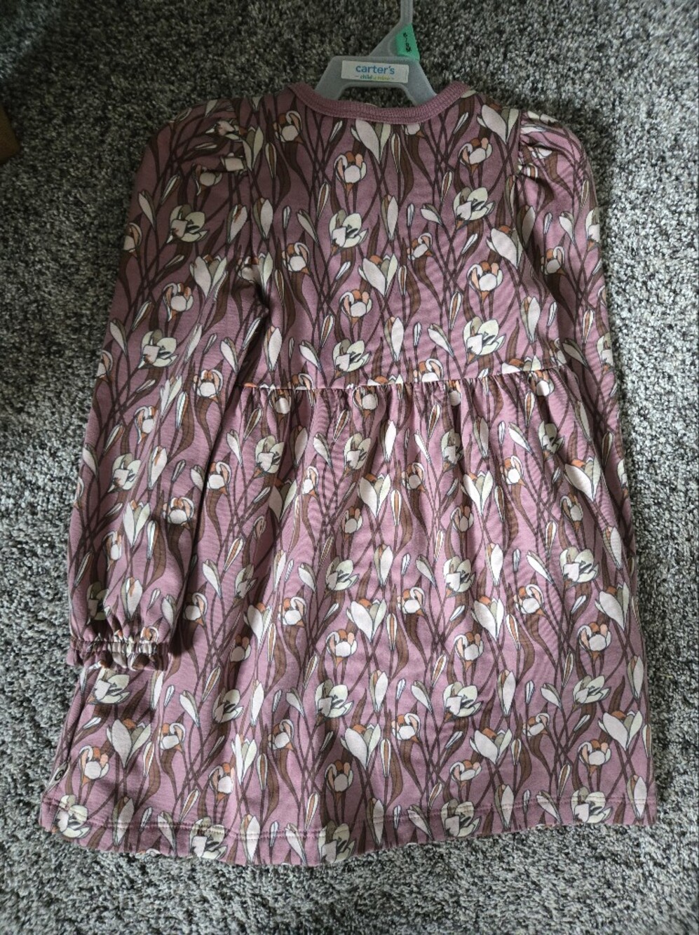 Girls' Floral Pink Mauve Formal Dress